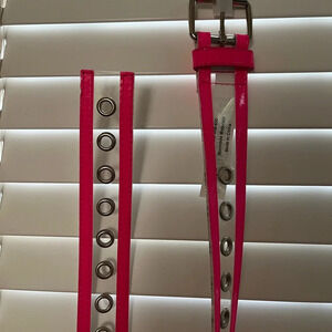 NEW Y2K No Boundaries Hot Pink & Clear Belt Large